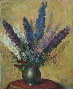 J Verhoeven Bouquet Oil on Canvas Early 20th Century - 4682455