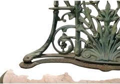 J W Fiske Foundry Fiske GORGEOUS ART NOUVEAU PATINATED CAST IRON MARBLE HALL TREE WITH OVAL MIRROR - 4578341