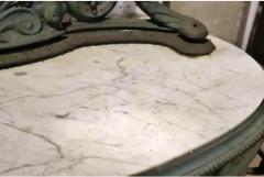 J W Fiske Foundry Fiske GORGEOUS ART NOUVEAU PATINATED CAST IRON MARBLE HALL TREE WITH OVAL MIRROR - 4578347