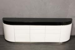 J Wade Beam J Wade Beam Large Ponte Sideboard for Brueton in White and Black Lacquer - 2879278