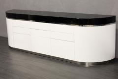 J Wade Beam J Wade Beam Large Ponte Sideboard for Brueton in White and Black Lacquer - 2879280