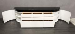 J Wade Beam J Wade Beam Large Ponte Sideboard for Brueton in White and Black Lacquer - 2879281