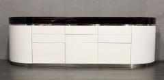 J Wade Beam J Wade Beam Large Ponte Sideboard for Brueton in White and Black Lacquer - 2879299