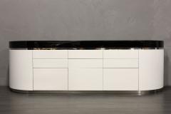 J Wade Beam J Wade Beam Large Ponte Sideboard for Brueton in White and Black Lacquer - 2879301