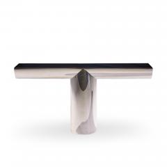 J Wade Beam J Wade Beam for Brueton Mid Century Stainless Steel Tee Console Table - 4546807