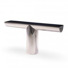 J Wade Beam J Wade Beam for Brueton Mid Century Stainless Steel Tee Console Table - 4546808