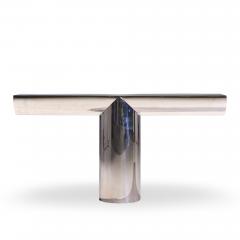 J Wade Beam J Wade Beam for Brueton Mid Century Stainless Steel Tee Console Table - 4546810