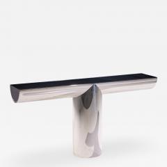 J Wade Beam J Wade Beam for Brueton Mid Century Stainless Steel Tee Console Table - 4547227
