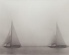 J class K3 shamrock and k2 racing in light airs by Kirk and sons - 4395452