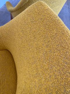 J lia Gaubek Pair of Yellow Mid Century Modern Armchairs by Julia Gaubek - 3225134