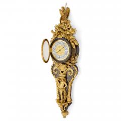 J r me Burgeat Antique Louis XV period ormolu mounted Boulle marquetry wall clock and barometer - 4354211