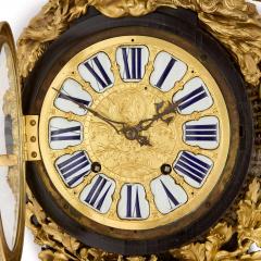 J r me Burgeat Antique Louis XV period ormolu mounted Boulle marquetry wall clock and barometer - 4354219