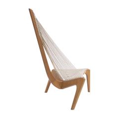 J rgen H velskov J rgen H velskov Rope and Black Lacquered Wood Harp Chair Denmark 1960 - 2252579