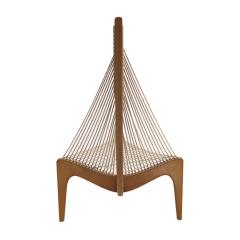 J rgen H velskov J rgen H velskov Rope and Black Lacquered Wood Harp Chair Denmark 1960 - 2252583