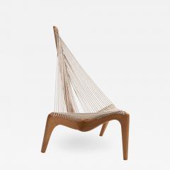 J rgen H velskov J rgen H velskov Rope and Black Lacquered Wood Harp Chair Denmark 1960 - 2254115