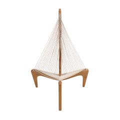 J rgen H velskov J rgen H velskov Rope and Black Lacquered Wood Harp Chair Denmark 1960 - 3038791