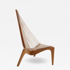 J rgen H velskov J rgen H velskov Rope and Black Lacquered Wood Harp Chair Denmark 1960 - 3044716