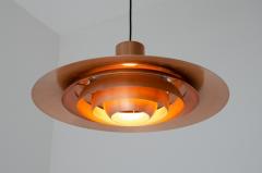 J rgen Kastholm Preben Fabricius Large ceiling lamp mod P367 in copper colored metal  - 2776691