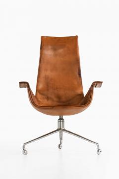 J rgen Kastholm Preben Fabricius Mid Century Office Chair in Leather by Preben Fabricius J rgen Kastholm 1960s - 4760444