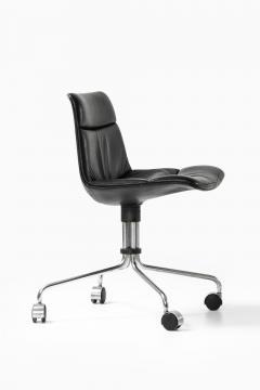 J rgen Kastholm Preben Fabricius Office Chair in Leather and Steel by J rgen Kastholm Preben Fabricius 1960s - 4565045