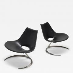 J rgen Kastholm Preben Fabricius Rare Pair of Scimitar Chairs by Preben Fabricius and Jorgen Kastholm - 4475463
