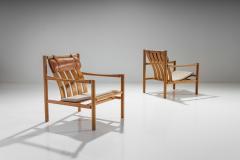 J rgen Nilsson Pair of Handmade Oak Lounge Chairs by J rgen Nilsson Denmark 1964 - 1079406