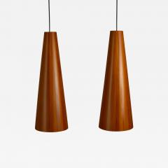 J rgen Wolff Pair of Conus Pendant Lights by J rgen Wolff Denmark 1950s - 3331164