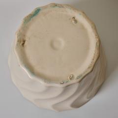 JA Bauer Midcentury White Glazed Ceramic Bauer Planter - 4291884