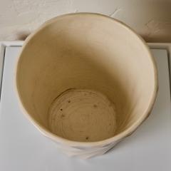 JA Bauer Midcentury White Glazed Ceramic Bauer Planter - 4291885