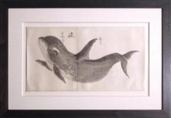 JAPANESE WHALE WATERCOLOR SHACHI KILLER WHALE - 2802997