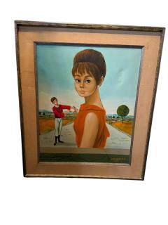 JEAN PIERRE SERRIER FRENCH SURREALIST FEMALE PORTRAIT LANDSCAPE BY JEAN PIERRE SERRIER - 4453174