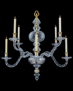 JEROM JOHNSON A GEORGE II CUT GLASS CHANDELIER ATTRIBUTED TO JEROM JOHNSON - 4346975