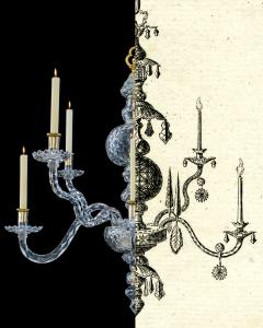 JEROM JOHNSON A GEORGE II CUT GLASS CHANDELIER ATTRIBUTED TO JEROM JOHNSON - 4347007