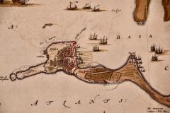 JOHANNES BLAEU Cadiz Island A Framed 17th Century Hand colored Map from Blaeus Atlas Major - 3041196