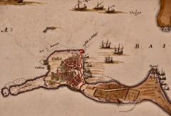 JOHANNES BLAEU Cadiz Island A Framed 17th Century Hand colored Map from Blaeus Atlas Major - 3041197