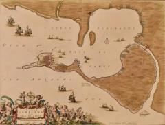 JOHANNES BLAEU Cadiz Island A Framed 17th Century Hand colored Map from Blaeus Atlas Major - 3045255