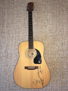JOHNNY CASH AND BONO AUTOGRAPHED ACOUSTIC GIBSON GUITAR - 735295