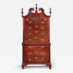 JONATHAN SHOEMAKER CHIPPENDALE CHEST ON CHEST SIGNED BY JONATHAN SHOEMAKER - 3740195