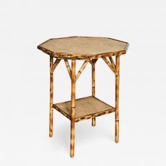 JW Custom Line Octagonal Tiger Bamboo Side Table - 2413570