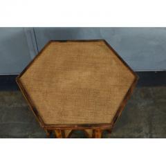 JW Custom Line Tiger Bamboo Hexagonal Side Table - 1584254