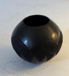 Jabu Nala Contemporary Zulu Black Decorated Pottery Vessel by Jabu Nala - 3410929