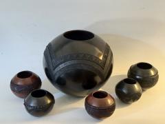 Jabu Nala Group of Contemporary Zulu Pottery Jars by Jabu Nala - 3410939