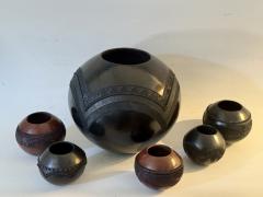 Jabu Nala Group of Contemporary Zulu Pottery Jars by Jabu Nala - 3410940