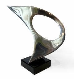 Jack Arnold Modern Chrome Sculpture with Metal Base Jack Arnold - 4195894