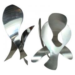 Jack Arnold Two Stainless Steel Abstract Sculptures Jack Arnold - 4709954