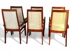 Jack Cartwright 6 Caned Jack Cartwright Dining Chairs for Founders 1960s - 3999575