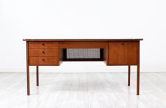 Jack Cartwright Jack Cartwright Walnut Cane Executive Desk for Founders Co  - 3106165