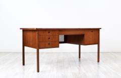 Jack Cartwright Jack Cartwright Walnut Cane Executive Desk for Founders Co  - 3106166