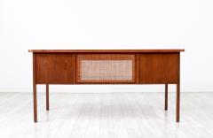 Jack Cartwright Jack Cartwright Walnut Cane Executive Desk for Founders Co  - 3106536