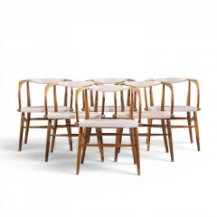 Jack Cartwright Jack Cartwright for Boling Chair Co Mid Century Walnut Dining Chair Set of 6 - 4683698
